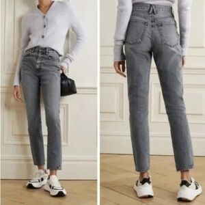 SLVRLAKE | Beatnik Slim Straight Denim Jeans in Broken Coal Size 30/8 90s